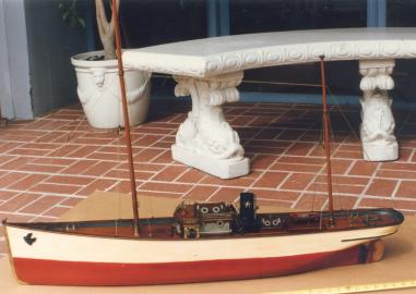 Steam KETCH YACHT with Painted Hull