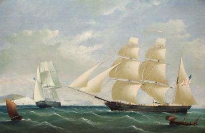 The Barque SCOTLAND Off Dover in Two Positions