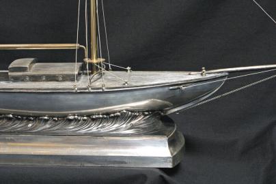 Silver Plated Gaff Rigged Cutter