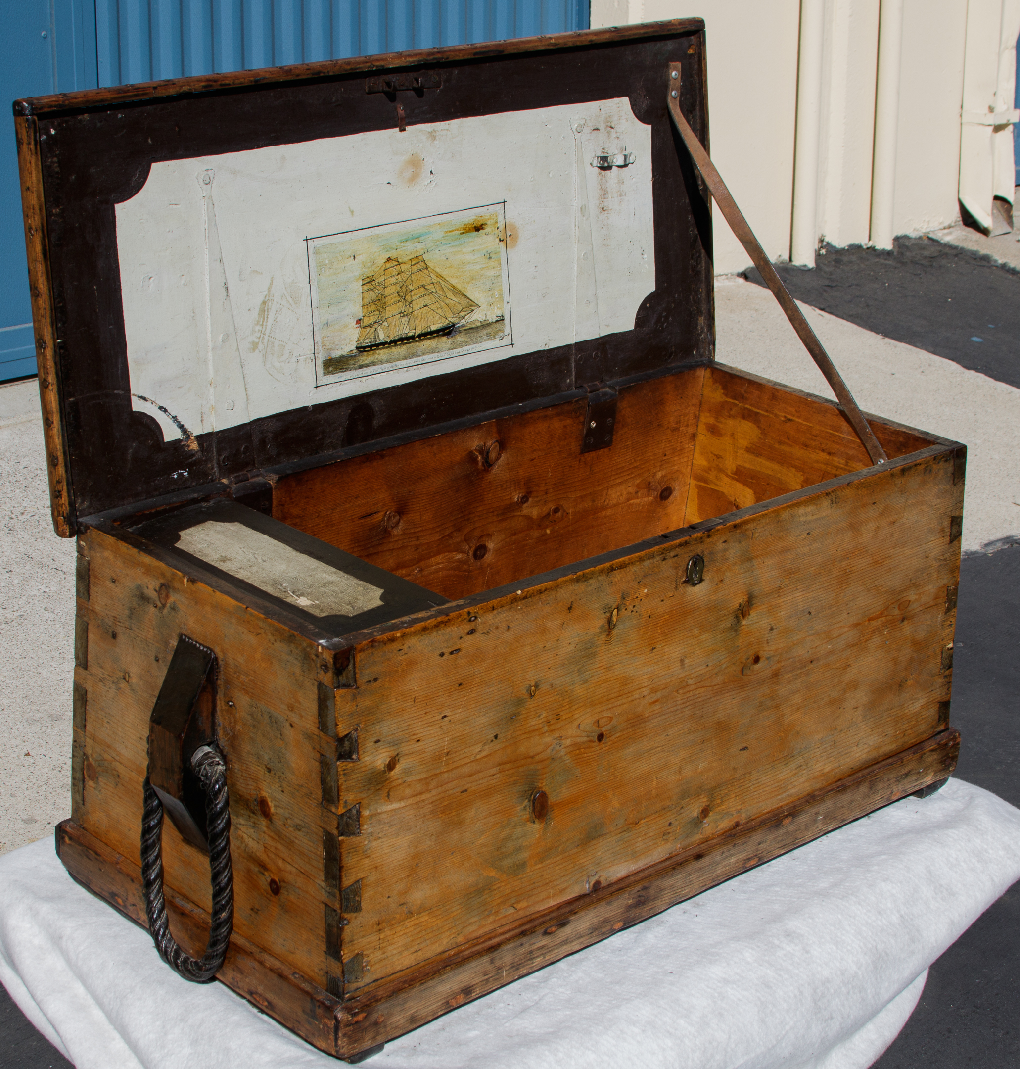 Pine Sea Chest Associated with the Ship TARANAKI of 1877