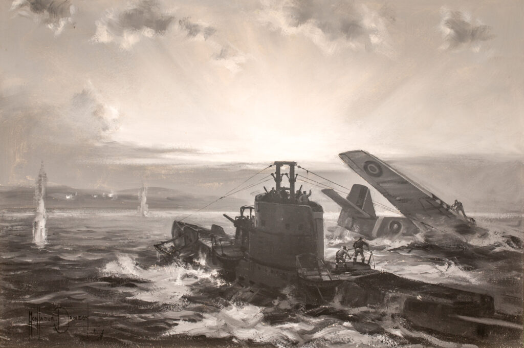 British Submarine H.M.S. SEALION  Rescues a P-51 Mustang Pilot