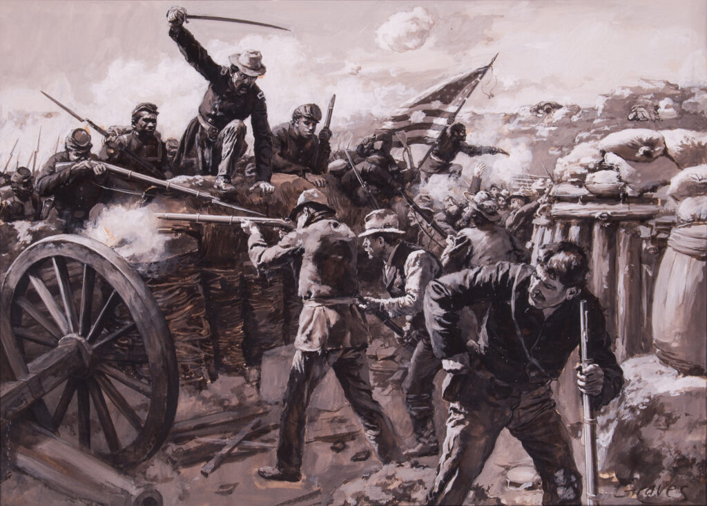 Colonel Bates Leads the 30th Colored Infantry at the Battle of the Crater