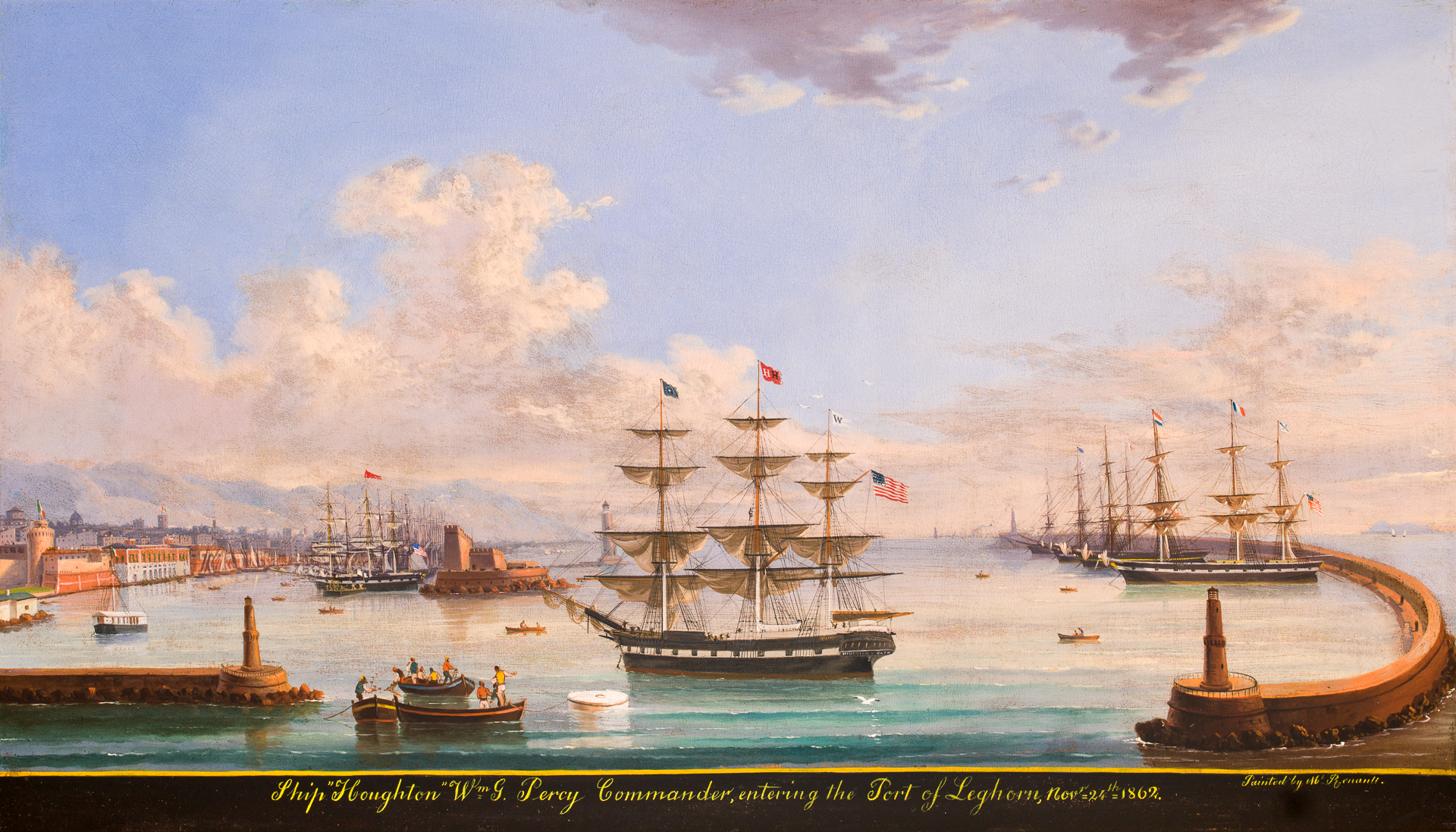 Ship HOUGHTON Entering Leghorn