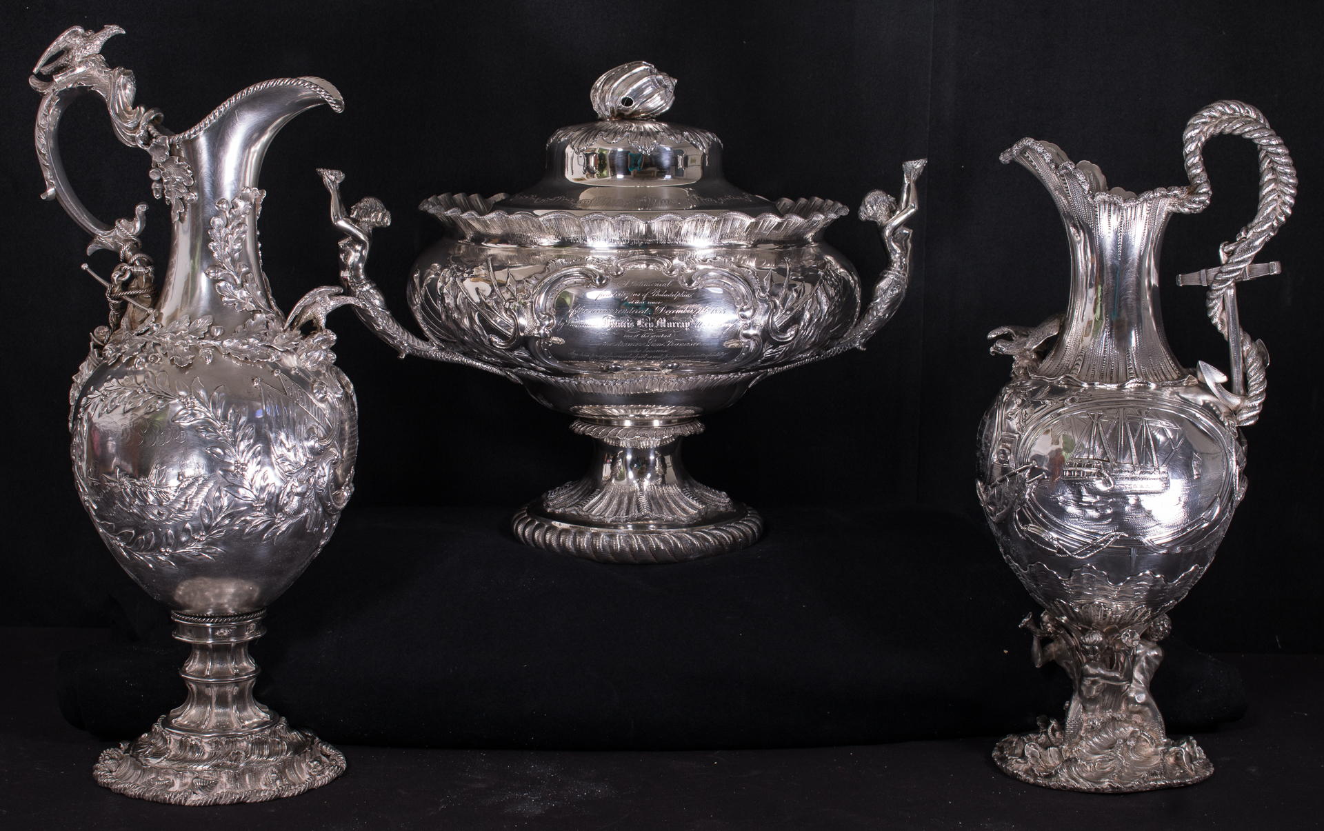 Three Solid Silver Pieces Given for Heroic Rescue of Passengers of S.S. SAN FRANCISCO