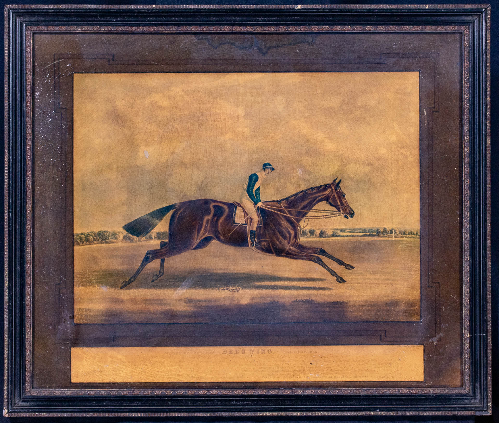 Horse Racing Engraving Ascot Winner Bee’s Wing