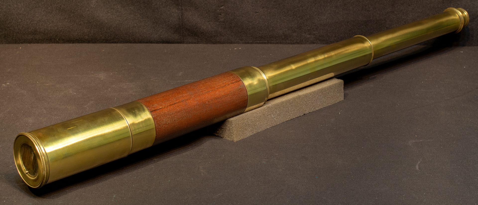 Brass and Mahogany Two Draw Telescope