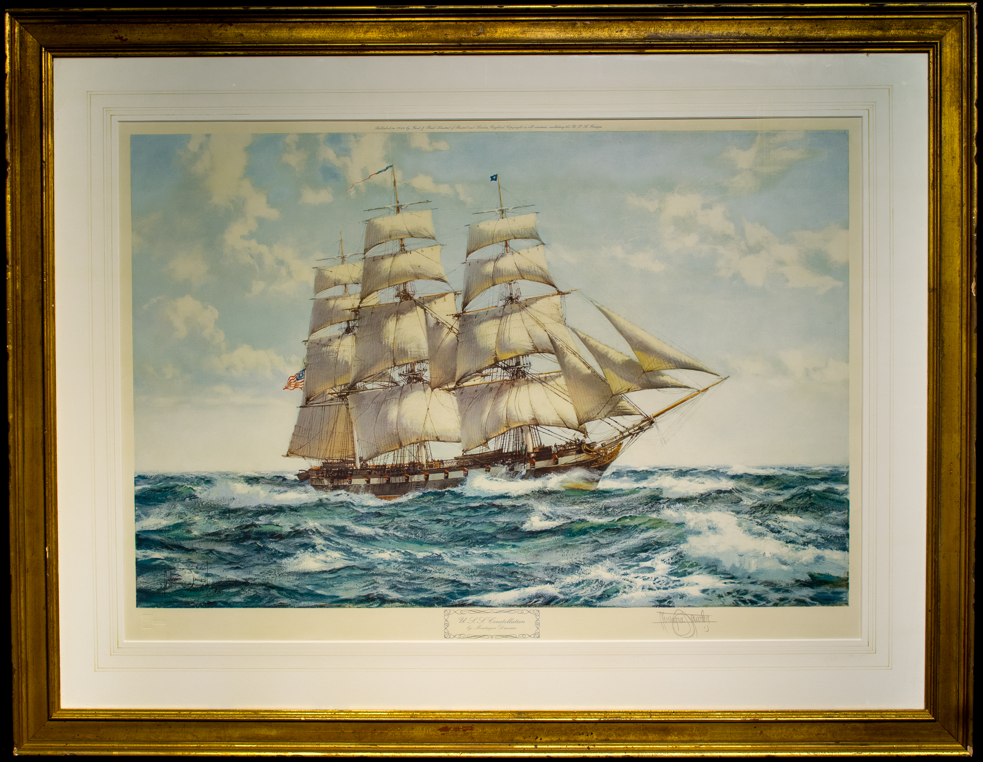 Montague Dawson Print USS CONSTELLATION