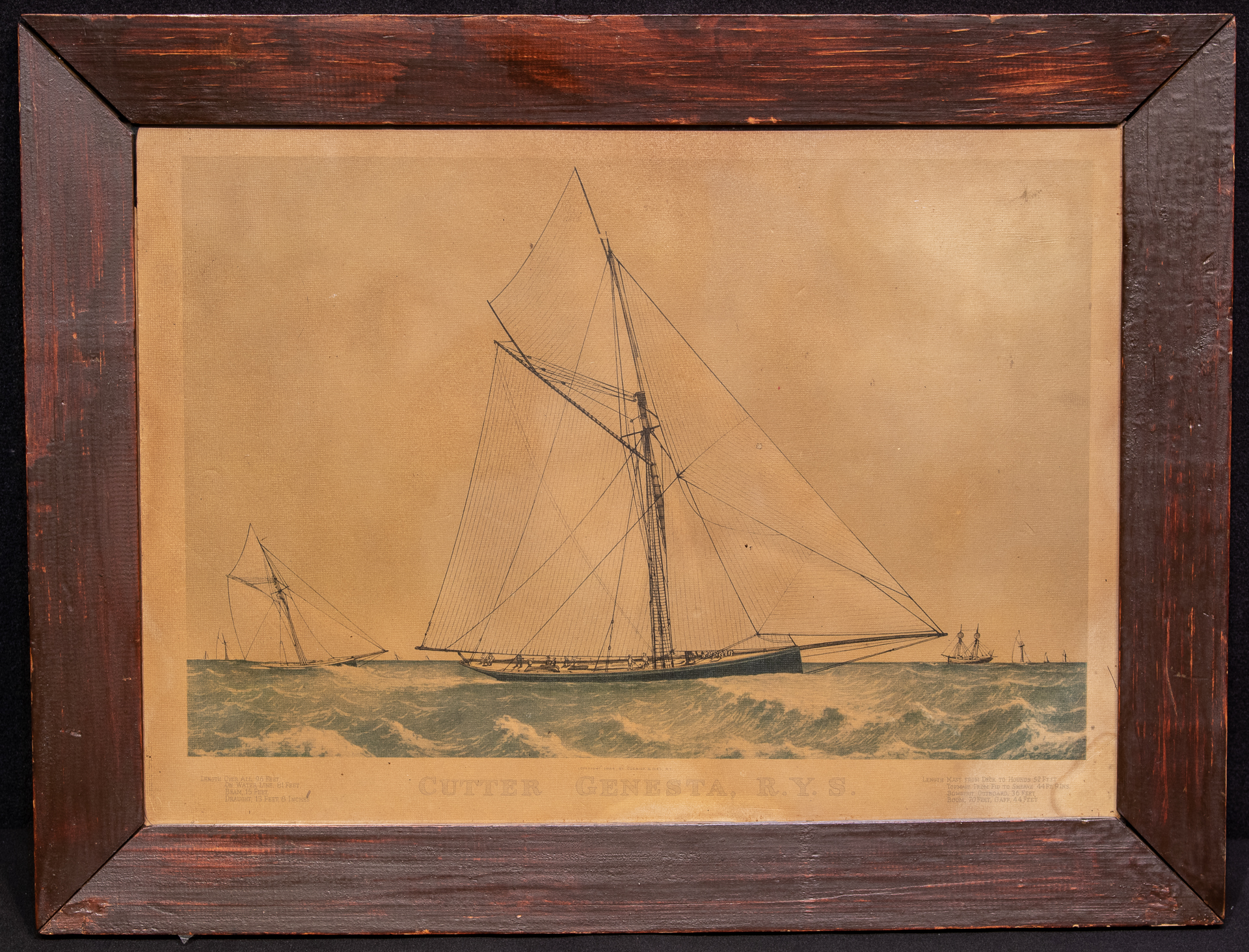 Print of Cutter GENESTA of the Royal Yacht Squadron