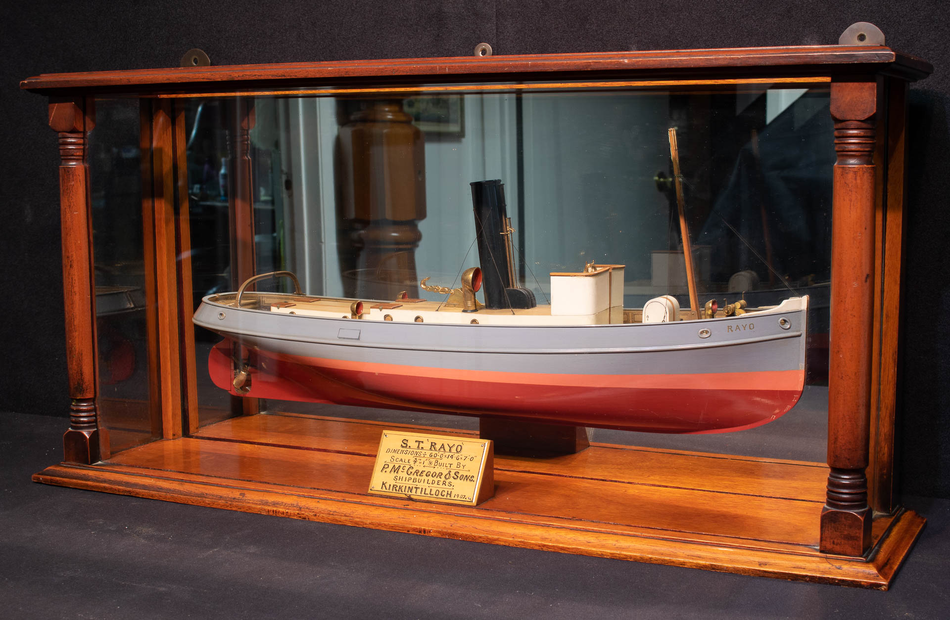 Builders Dockyard Half Hull Model of the Steam Tug RAYO
