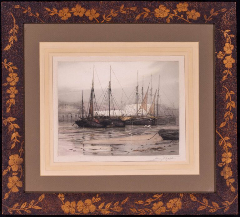 Hand Colored Etching by Henry Walker