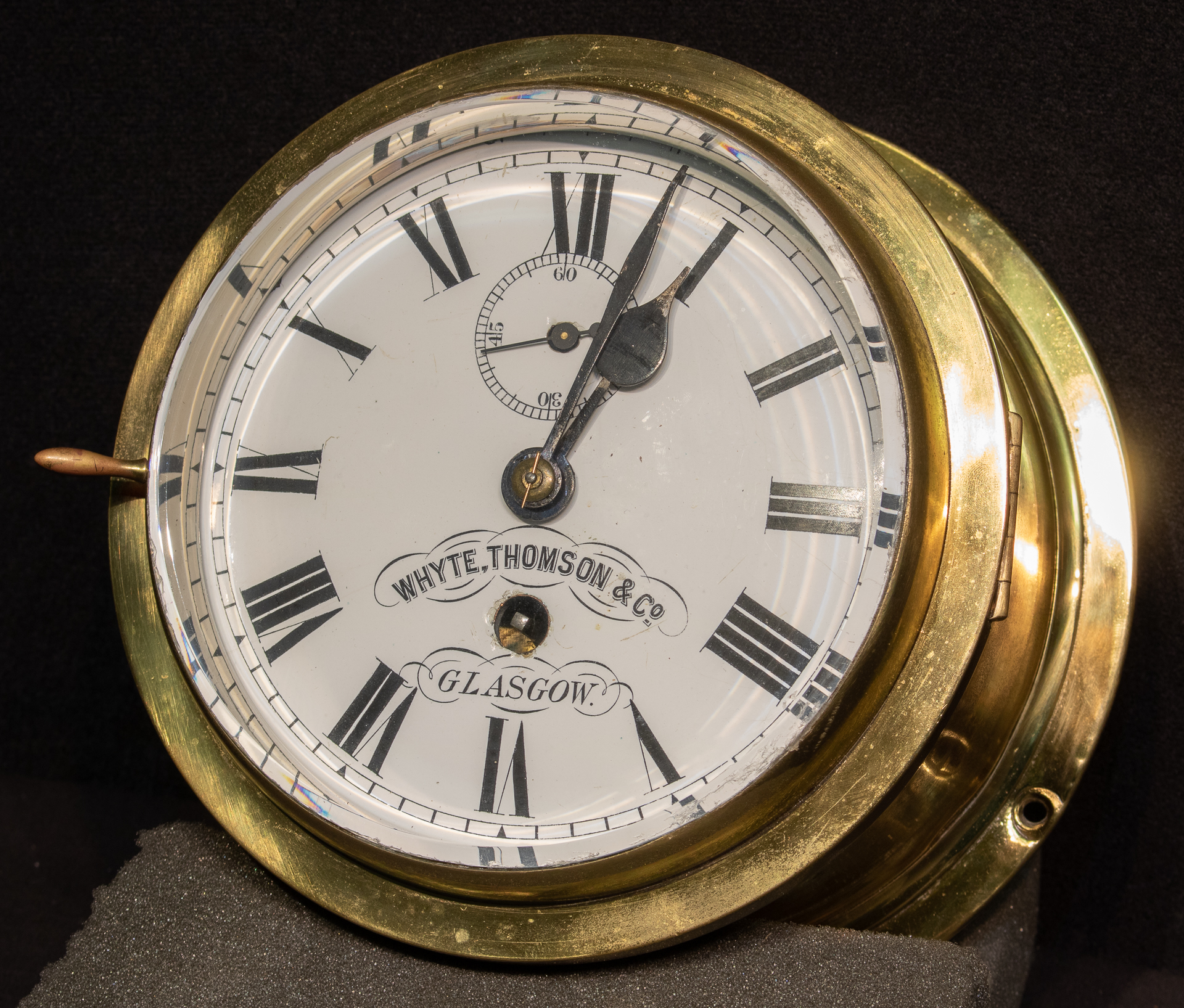 Rare Fusee Movement Wall Clock by Whyte Thomson