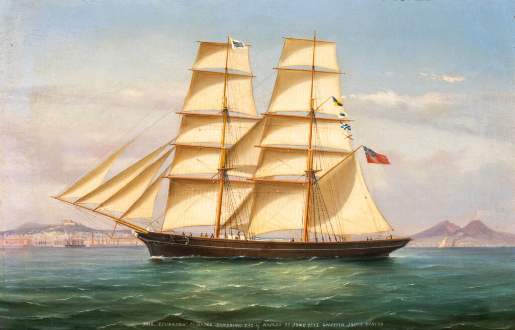Brig EPHRATAH of Port Madoc Entering Naples