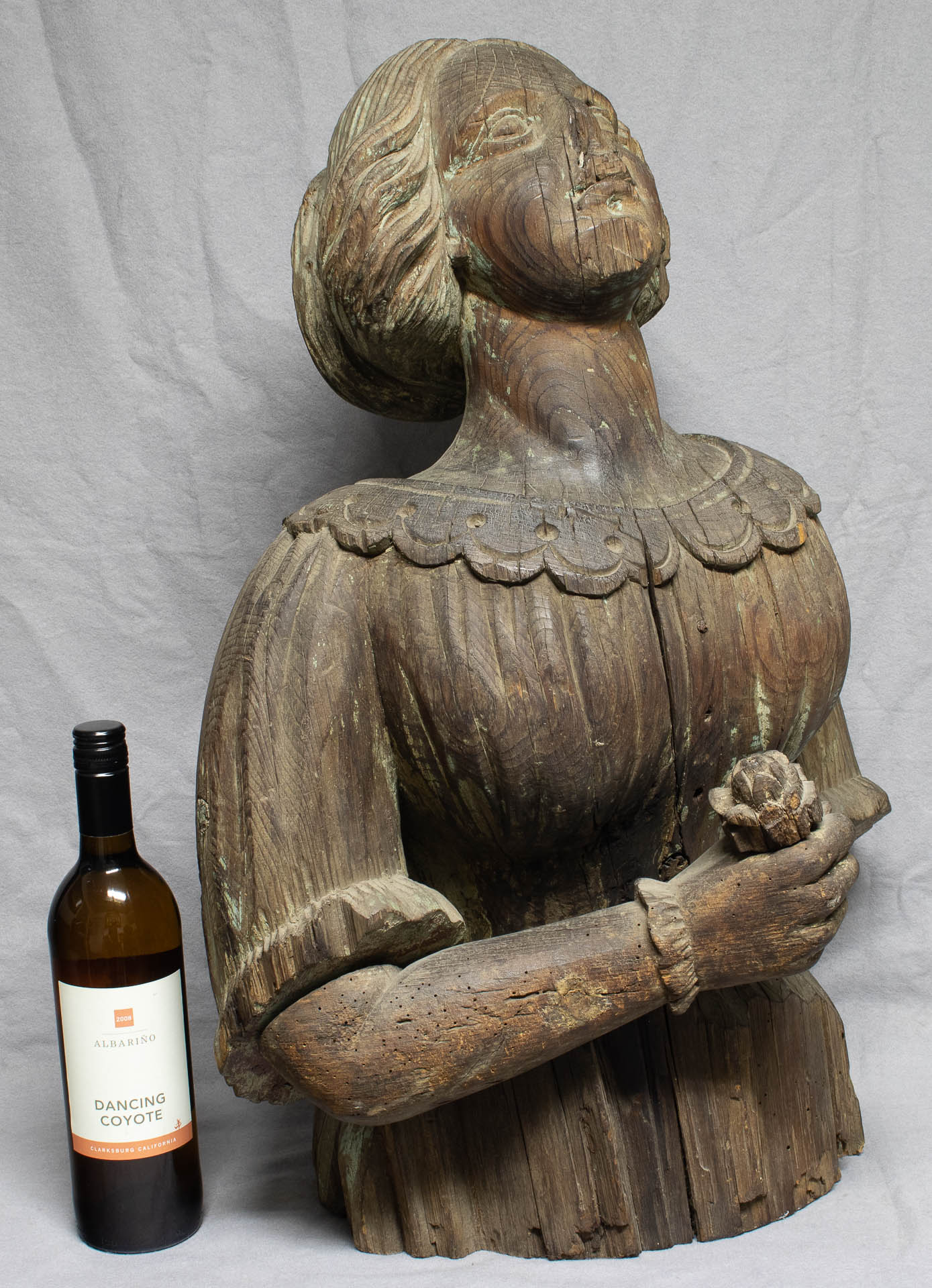 Ships Figurehead of an American Lady Holding a Flower
