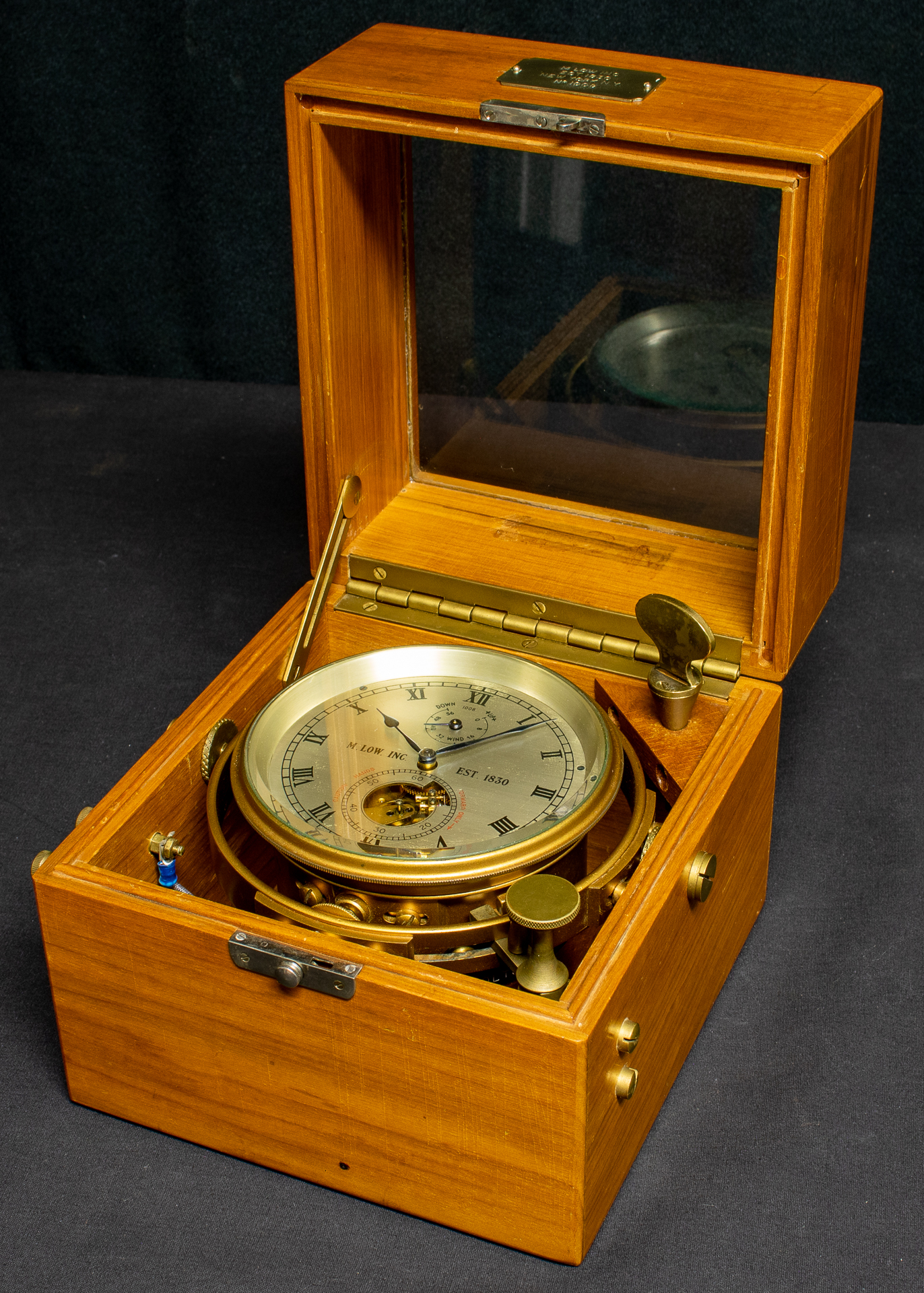 Two Day Marine Chronometer Master Clock by M Low, New York