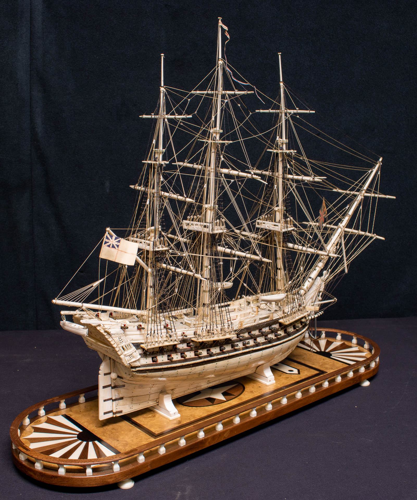 Napoleonic Prisoner of War Bone Model of 74 Guns
