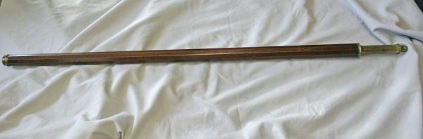 Rare 10 Sided Reverse Taper Mahogany Telescope by Mann & Ayscrough, London