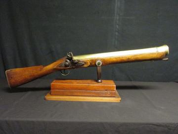 English Flintlock Brass Barrel Railgun Blunderbuss
