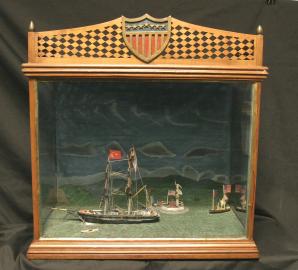 American Sailor Made Folk Art Diorama