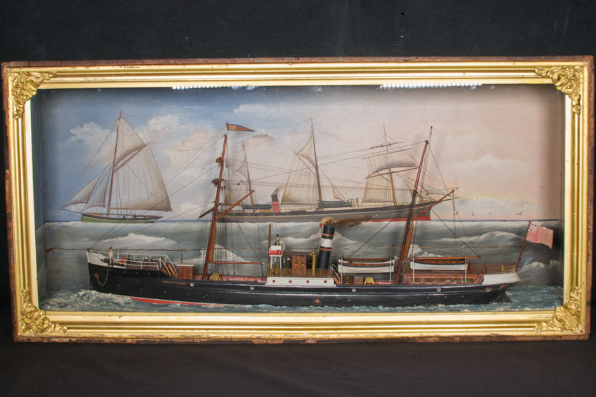 Steam Sail Ship BRENTWOOD with Original Oil Painting