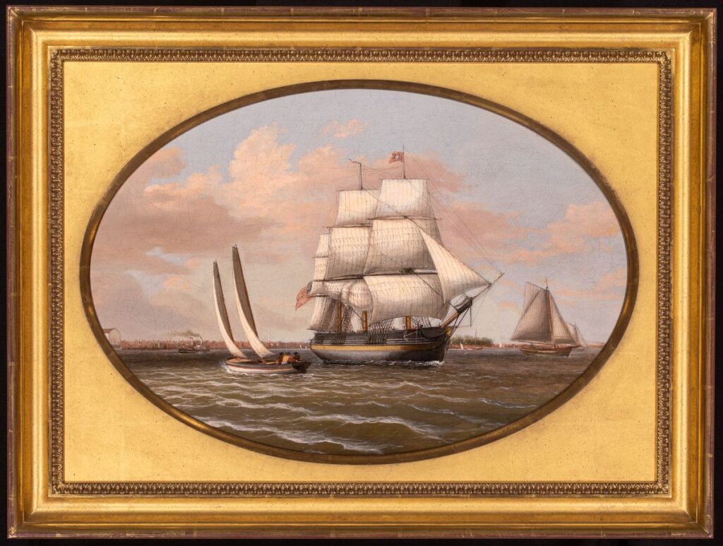 Amercan Merchant Ship in Philadelphia Harbor