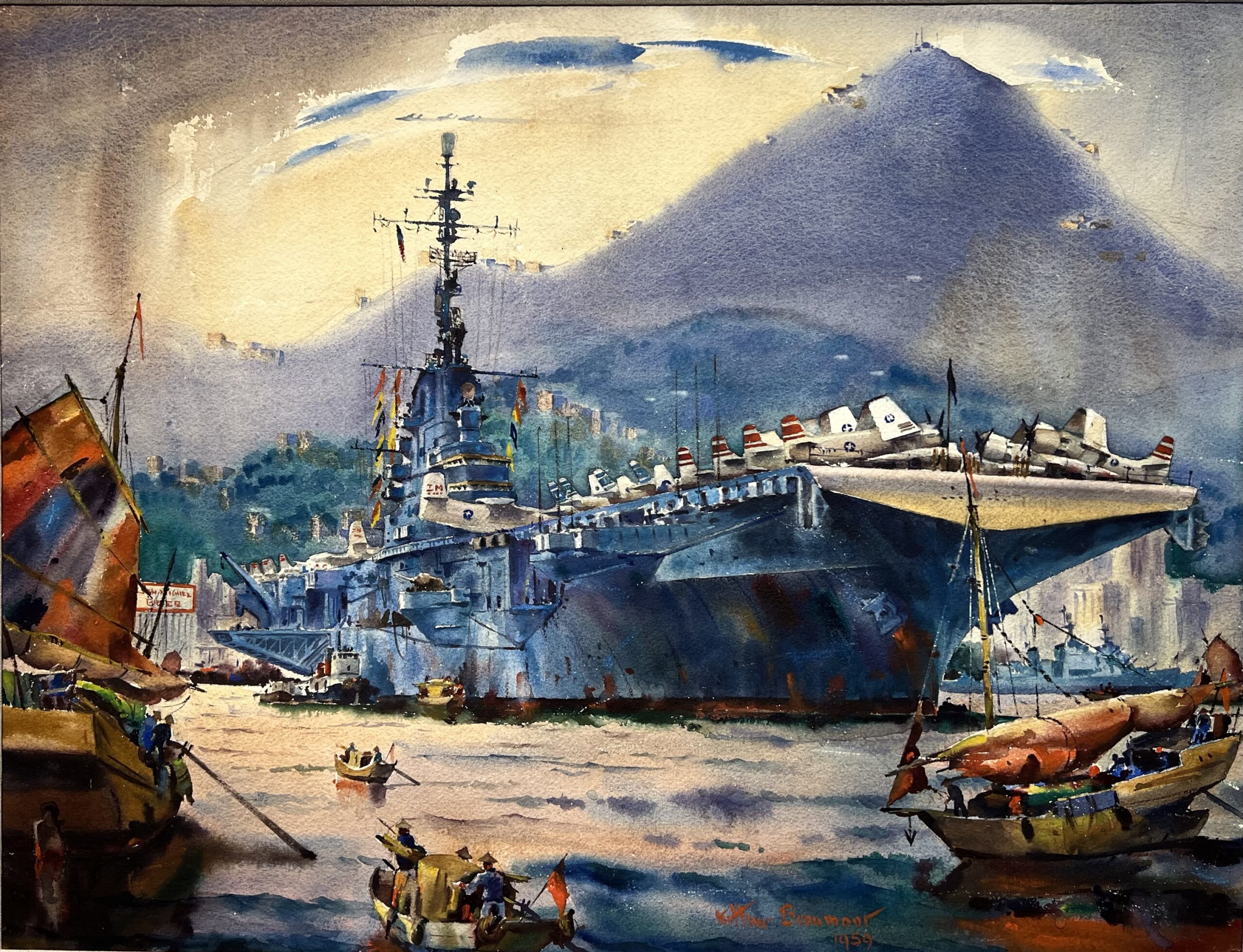 US Aircraft Carrier in Hong Kong