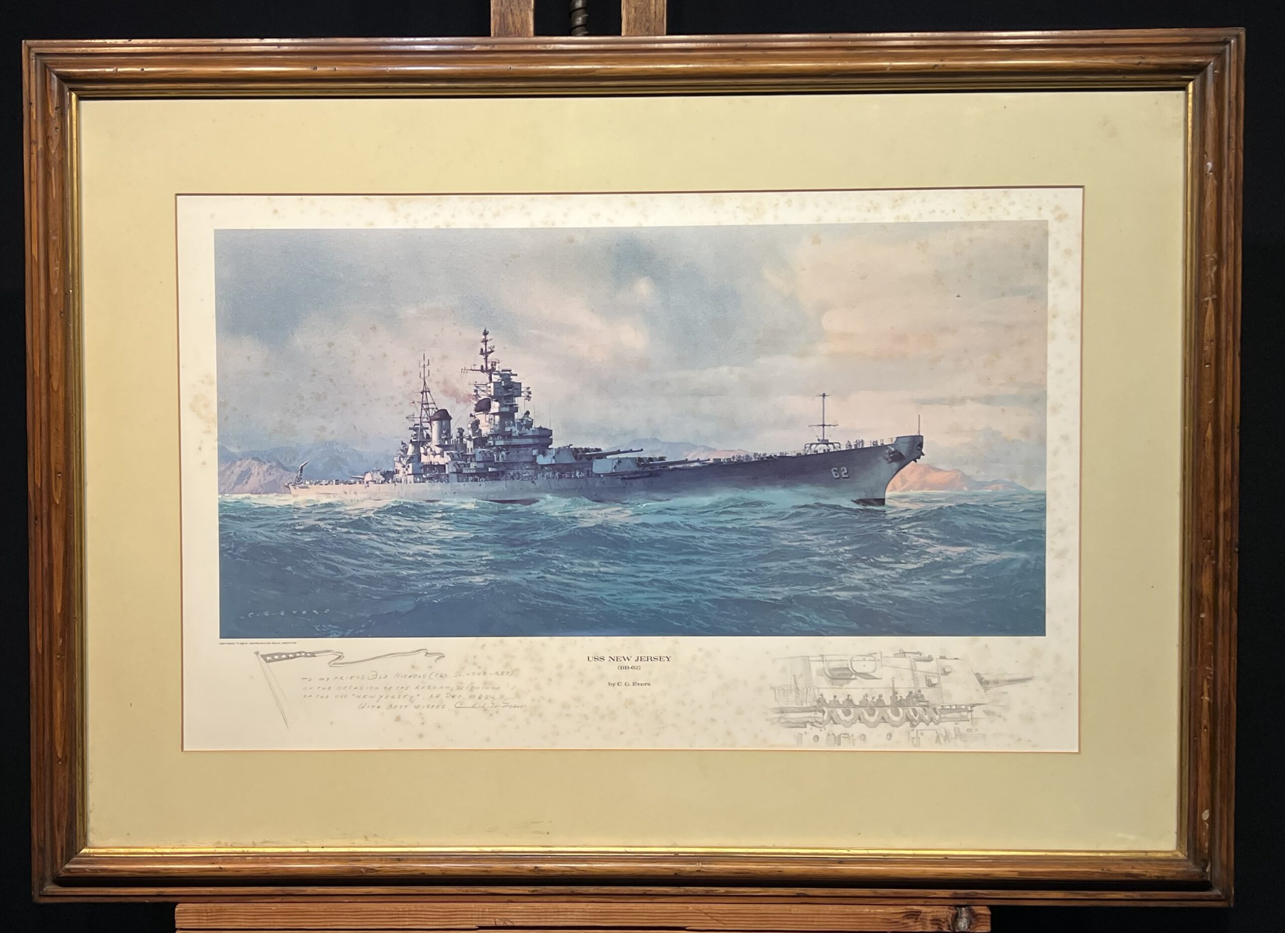Carl Evers Print “USS New Jersey”