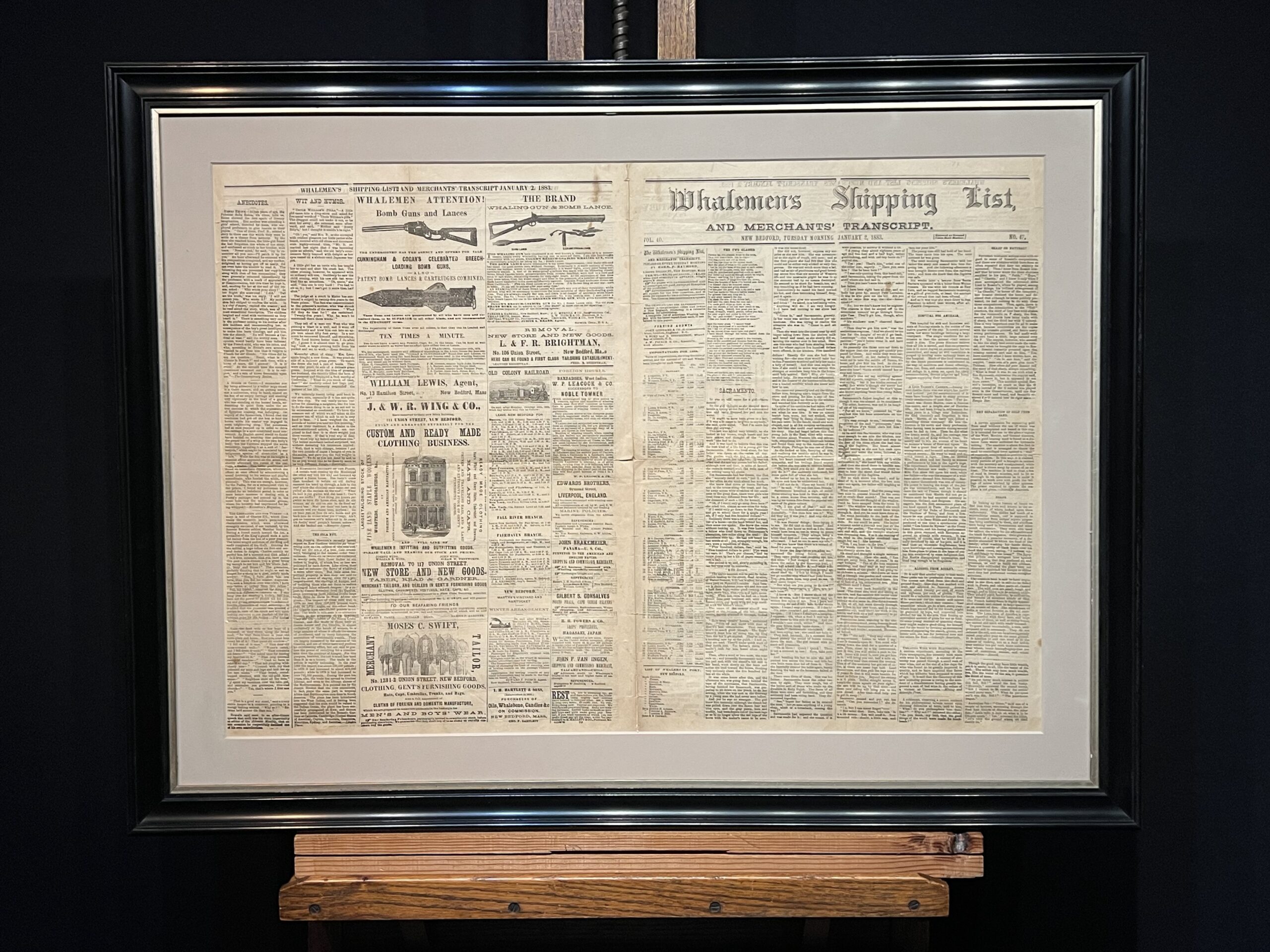 Whalemans Shipping List, New Bedford 1883