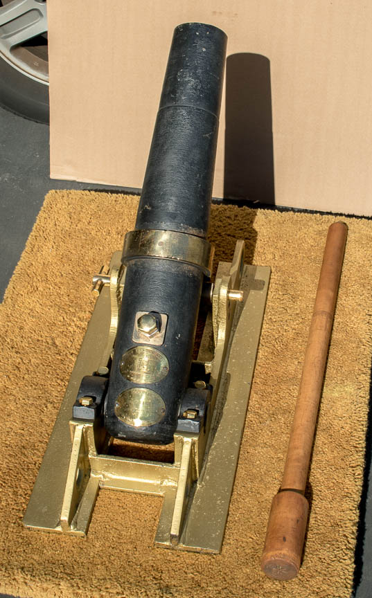Iron and Brass Line Throwing Cannon by McKeever Daley